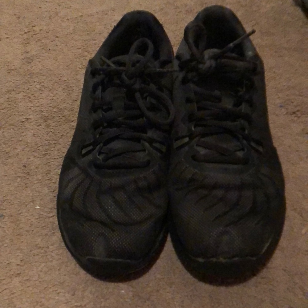 Black Nike running shoes